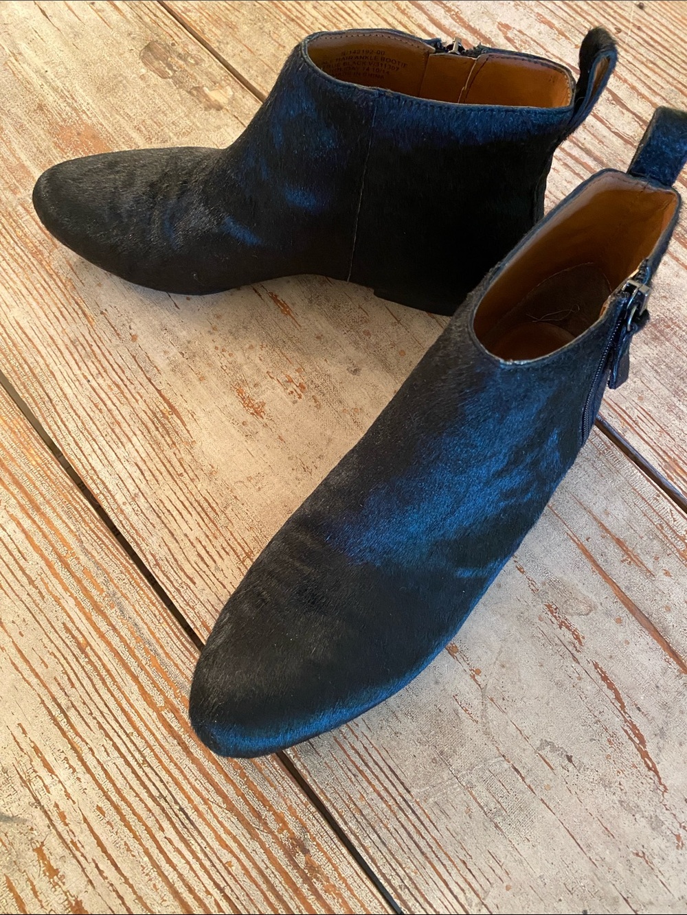 GAP Black Pony Hair Ankle Booties